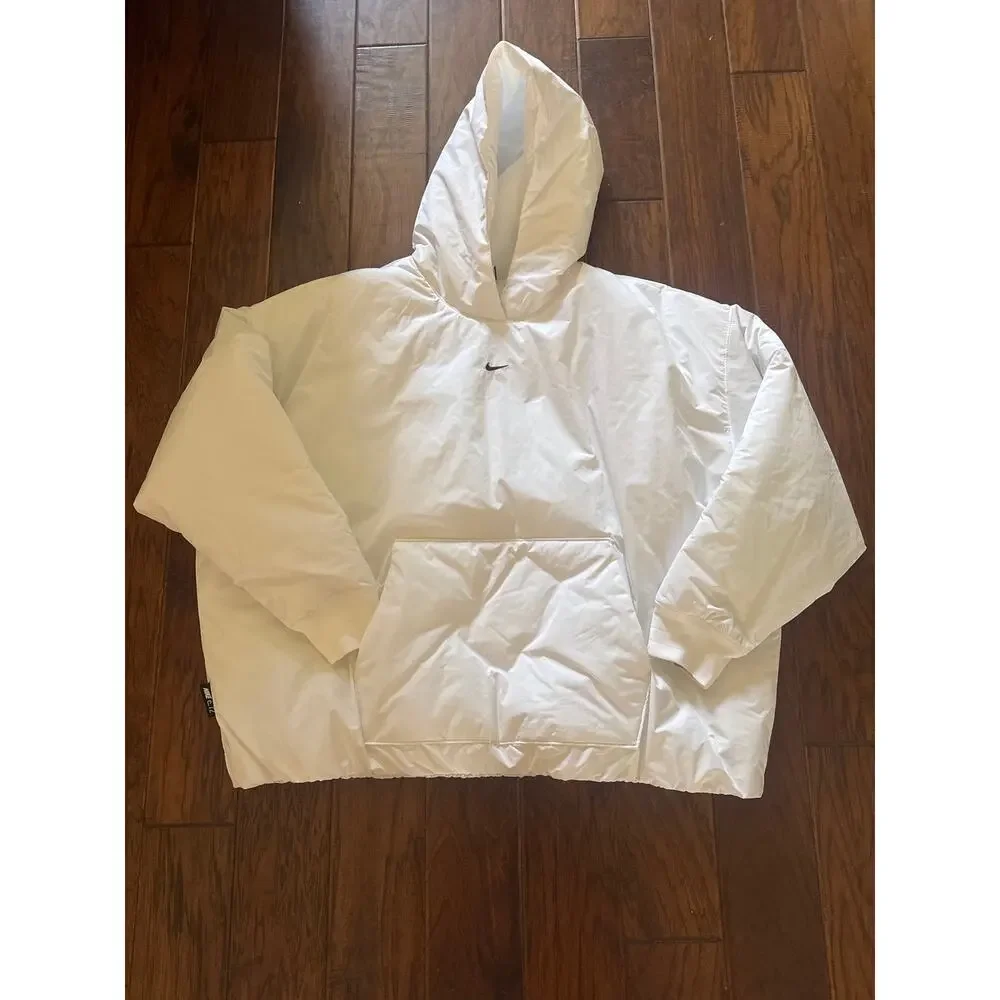 White Nike Circa Insulated Pullover Hoodie